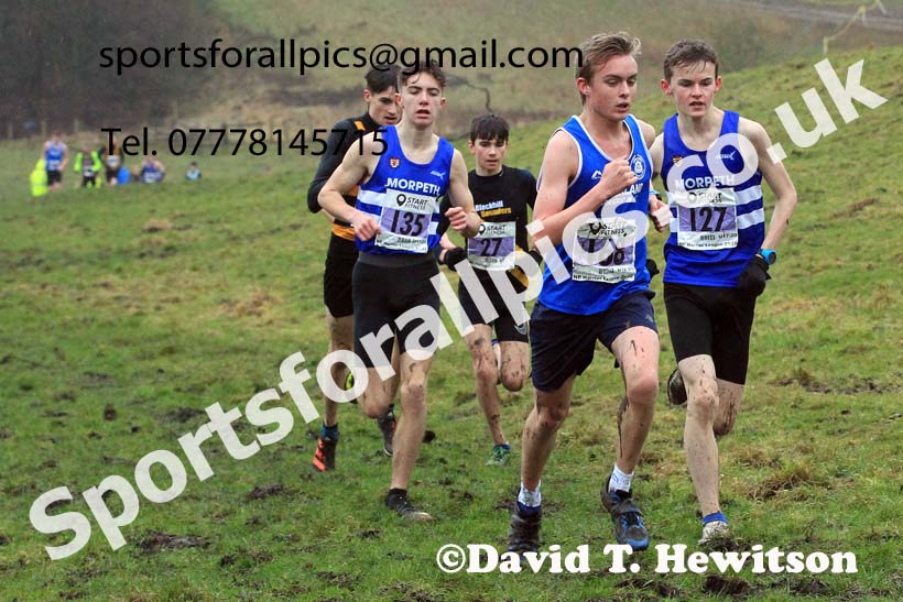 Mens under-17s 2022 North Eastern Harrier League, Thornley Farm, Peterlee, County Durham. Photo: David T. Hewitson/Sports for All Pics